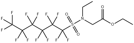 ethyl N-ethyl-N-[(tridecafluorohexyl)sulphonyl]glycinate Struktur