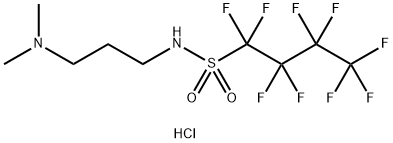 N-[3-(dimethylamino)propyl]-1,1,2,2,3,3,4,4,4-nonafluorobutane-1-sulphonamide monohydrochloride Struktur