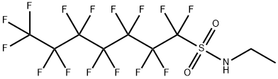 N-ethyl-1,1,2,2,3,3,4,4,5,5,6,6,7,7,7-pentadecafluoroheptane-1-sulphonamide Struktur