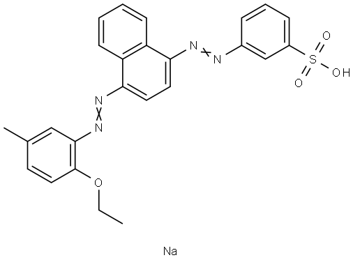 sodium 3-[[4-[(2-ethoxy-5-methylphenyl)azo]-1-naphthyl]azo]benzenesulphonate Struktur