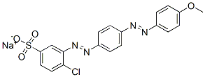 4-Chloro-3-[[4-[(4-methoxyphenyl)azo]phenyl]azo]benzenesulfonic acid sodium salt Struktur