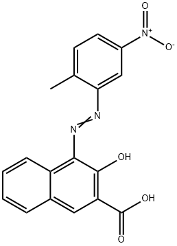 3-hydroxy-4-[(2-methyl-5-nitrophenyl)azo]-2-naphthoic acid Struktur