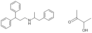 N-(3,3-DIPHENYLPROPYL)-ALPHA-METHYLPHENETHYLAMIN LACTATE SALT Struktur