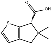 4H-Cyclopenta[b]thiophene-6-carboxylicacid,5,6-dihydro-5,5-dimethyl-,(6S)-(9CI) Struktur