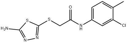 2-[(5-AMINO-1,3,4-THIADIAZOL-2-YL)SULFANYL]-N-(3-CHLORO-4-METHYLPHENYL)ACETAMIDE Struktur