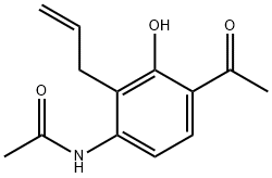 N1-(4-ACETYL-2-ALLYL-3-HYDROXYPHENYL)ACETAMIDE Struktur