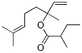 2-Methylbutyric acid 1-ethenyl-1,5-dimethyl-4-hexenyl ester Struktur