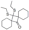 14,14-Bis(ethylthio)dispiro[5.1.5.1]tetradecan-7-one Struktur