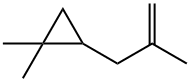 1,1-Dimethyl-2-(2-methyl-2-propenyl)cyclopropane Struktur