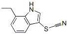 Thiocyanic acid, 7-ethyl-1H-indol-3-yl ester (9CI) Struktur