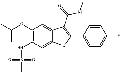 3-BenzofurancarboxaMide, 2-(4-fluorophenyl)-N-Methyl-5-(1-Methylethoxy)-6-[(Methylsulfonyl)aMino]- Struktur