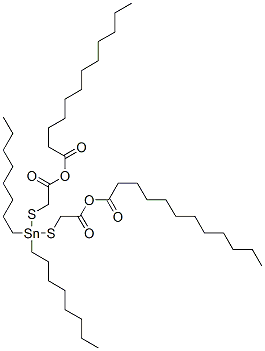 Dioctylbis[[2-(lauroyloxy)-2-oxoethyl]thio]stannane Struktur