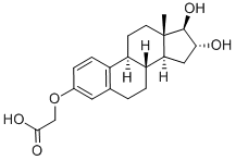 1,3,5[10]-ESTRATRIENE-3,16ALPHA,17BETA-TRIOL 3-CARBOXYMETHYL ETHER Struktur