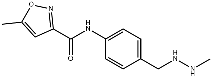 3-Isoxazolecarboxamide,5-methyl-N-[4-[(2-methylhydrazino)methyl]phenyl]- Struktur