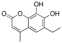 2H-1-Benzopyran-2-one, 6-ethyl-7,8-dihydroxy-4-methyl- (9CI) Struktur