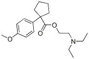 1-(p-Methoxyphenyl)-1-cyclopentanecarboxylic acid 2-(diethylamino)ethyl ester Struktur