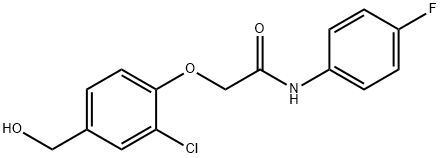 2-[2-CHLORO-4-(HYDROXYMETHYL)PHENOXY]-N-(4-FLUOROPHENYL)-ACETAMIDE Struktur