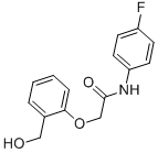 N-(4-fluorophenyl)-2-[2-(hydroxymethyl)phenoxy]acetamide Struktur