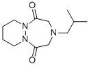 1H-Pyridazino(1,2-a)(1,2,5)triazepine-1,5(2H)-dione, hexahydro-3-(2-me thylpropyl)- Struktur