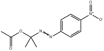 2-(4-nitrophenyl)diazenylpropan-2-yl acetate Struktur