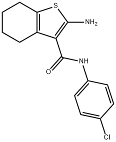 2-AMINO-N-(4-CHLOROPHENYL)-4,5,6,7-TETRAHYDRO-1-BENZOTHIOPHENE-3-CARBOXAMIDE Struktur