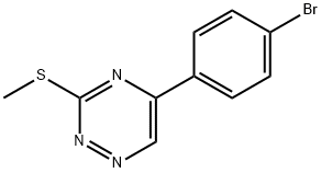 3-(Methylthio)-5-(4-bromophenyl)-1,2,4-triazine Struktur