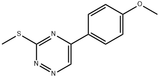 5-(4-Methoxyphenyl)-3-(methylthio)-1,2,4-triazine Struktur