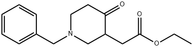 Ethyl (1-benzyl-4-oxo-3-piperidinyl)acetate Struktur