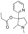 1,2-Dimethyl-3-(2-pyridyl)pyrrolidin-3-ol propionate Struktur