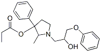 1-(2-Hydroxy-3-phenoxypropyl)-2-methyl-3-phenylpyrrolidin-3-ol 3-propionate Struktur