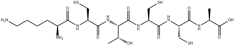 H-LYS-CYS-THR-CYS-CYS-ALA-OH TRIFLUOROACETATE SALT Struktur