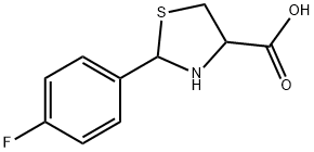 2-(4-FLUORO-PHENYL)-THIAZOLIDINE-4-CARBOXYLIC ACID Struktur