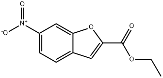 2-BENZOFURANCARBOXYLIC ACID, 6-NITRO-, ETHYL ESTER Struktur