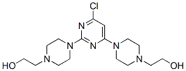 2-[4-[4-chloro-6-[4-(2-hydroxyethyl)piperazin-1-yl]pyrimidin-2-yl]piperazin-1-yl]ethanol Struktur