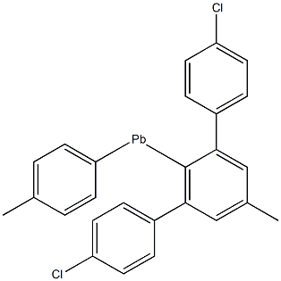 bis(4-chlorophenyl)-bis(4-methylphenyl)plumbane Struktur