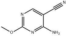 5-Pyrimidinecarbonitrile, 4-amino-2-methoxy- (6CI,8CI,9CI) Struktur