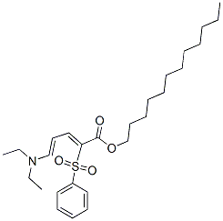 5-Diethylamino-2-phenylsulfonyl-2,4-pentadienoic acid dodecyl ester Struktur