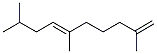 (6E)-2,6,9-Trimethyl-1,6-decadiene Struktur