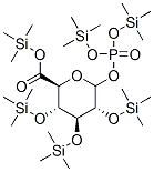 1-O-[Bis(trimethylsiloxy)phosphinyl]-2-O,3-O,4-O-tris(trimethylsilyl)-D-glucopyranuronic acid trimethylsilyl ester Struktur