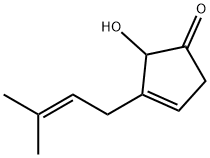 2-Hydroxy-3-(3-methyl-2-butenyl)-3-cyclopenten-1-one Struktur