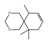 7,11,11-Trimethyl-2,4-dioxaspiro[5.5]undec-8-ene Struktur