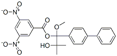 [2-hydroxy-1-methoxy-2-methyl-1-(4-phenylphenyl)propyl] 3,5-dinitroben zoate Struktur