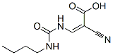 (Z)-3-(butylcarbamoylamino)-2-cyano-prop-2-enoic acid Struktur