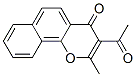 2-Methyl-3-acetyl-4H-naphtho[1,2-b]pyran-4-one Struktur