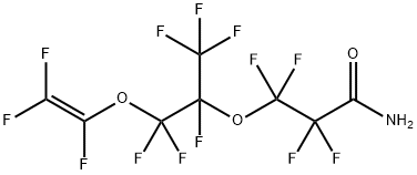 3-[1-[Difluoro[(trifluoroethenyl)oxy]methyl]-1,2,2,2-tetrafluoroethoxy]-2,2,3,3-tetrafluoropropanamide Struktur