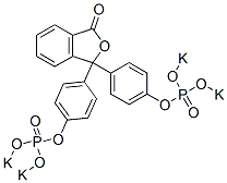 3,3-Bis[4-[[bis(potassiooxy)phosphinyl]oxy]phenyl]-1(3H)-isobenzofuranone Struktur