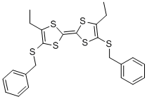 DIETHYL-BIS(BENZYLTHIO)TETRATHIAFULVALENE Struktur