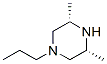 Piperazine, 3,5-dimethyl-1-propyl-, cis- (9CI) Struktur