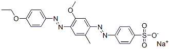 4-[[4-[(4-Ethoxyphenyl)azo]-5-methoxy-2-methylphenyl]azo]benzenesulfonic acid sodium salt Struktur