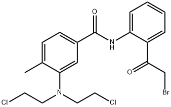 3-[Bis(2-chloroethyl)amino]-N-[2-(bromoacetyl)phenyl]-4-methylbenzamide Struktur